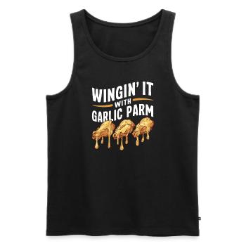 Chicken Wings Wing Hot Cooked Chicken Fast Food - Männer Premium Bio Tank Top - Schwarz - Vorne - AI Model Male 178 light (178cm)