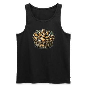 Chicken Wings Wing Hot Cooked Chicken Fast Food - Männer Premium Bio Tank Top - Schwarz - Vorne - AI Model Male 178 light (178cm)