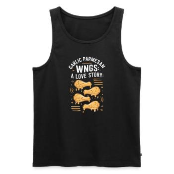 Chicken Wings Wing Hot Cooked Chicken Fast Food - Männer Premium Bio Tank Top - Schwarz - Vorne - AI Model Male 178 light (178cm)