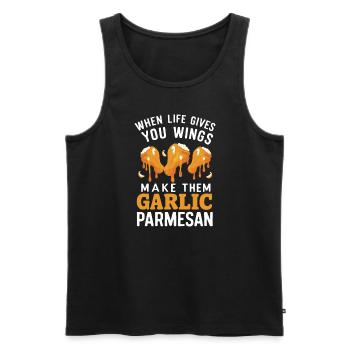 Chicken Wings Wing Hot Cooked Chicken Fast Food - Männer Premium Bio Tank Top - Schwarz - Vorne - AI Model Male 178 light (178cm)