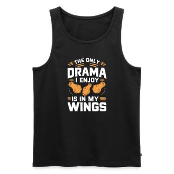 Chicken Wings Wing Hot Cooked Chicken Fast Food - Männer Premium Bio Tank Top - Schwarz - Vorne - AI Model Male 178 light (178cm)