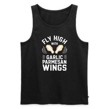 Chicken Wings Wing Hot Cooked Chicken Fast Food - Männer Premium Bio Tank Top - Schwarz - Vorne - AI Model Male 178 light (178cm)