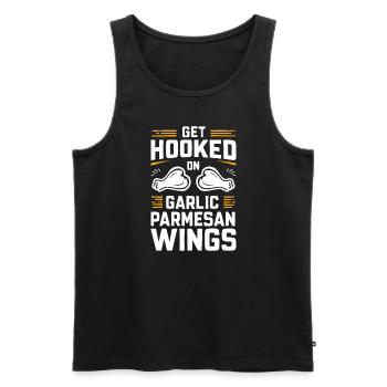 Chicken Wings Wing Hot Cooked Chicken Fast Food - Männer Premium Bio Tank Top - Schwarz - Vorne - AI Model Male 178 light (178cm)