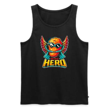 Hot Chicken Wings Spicy Wings Buffalo Wings - Männer Premium Bio Tank Top - Schwarz - Vorne - AI Model Male 178 light (178cm)