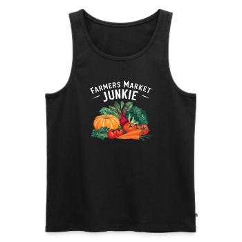 Farmers Market Farmer Agriculture Farming Food - Men's Premium Organic Tank Top - black - Front - Michal (187cm)