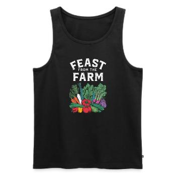 Marché fermier Agriculture Agriculture Alimentation - Débardeur bio Premium Homme - noir - Devant - Michal (187cm)