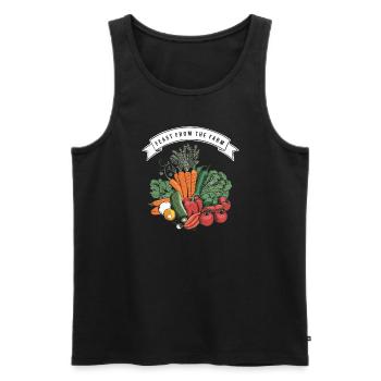 Marché fermier Agriculture Agriculture Alimentation - Débardeur bio Premium Homme - noir - Devant - Michal (187cm)