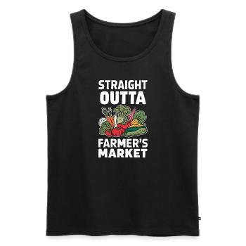 Farmers Market Farmer Agriculture Farming Food - Men's Premium Organic Tank Top - black - Front - Michal (187cm)