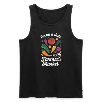Farmers Market Farmer Agriculture Farming Food - Men's Premium Organic Tank Top - black - Front - Michal (187cm)