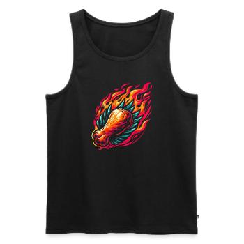 Hot Chicken Wings Spicy Wings Buffalo Wings - Männer Premium Bio Tank Top - Schwarz - Vorne - AI Model Male 178 light (178cm)