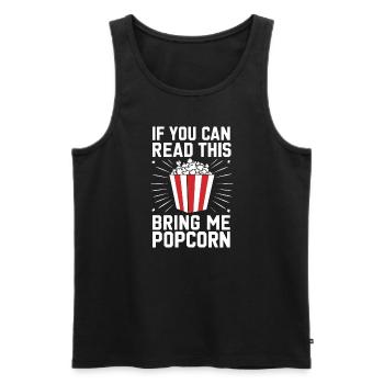 Dicton de pop-corn amusant, pop-corn en rafale - Débardeur bio Premium Homme - noir - Devant - Michal (187cm)
