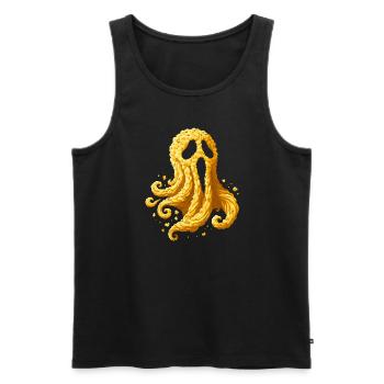 Dicton de pop-corn amusant, pop-corn en rafale - Débardeur bio Premium Homme - noir - Devant - Michal (187cm)