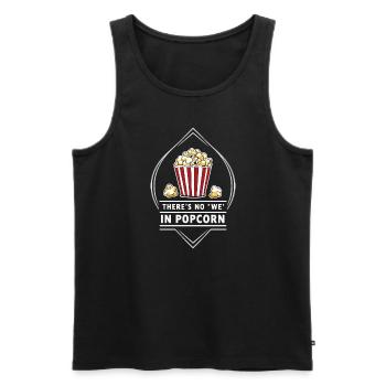 Lustiger Popcorn-spruch, Binge-watching-popcorn - Männer Premium Bio Tank Top - Schwarz - Vorne - Michal (187cm)