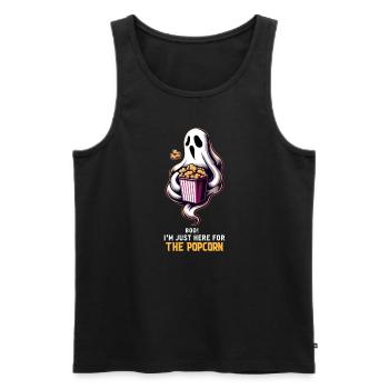 Dicton de pop-corn amusant, pop-corn en rafale - Débardeur bio Premium Homme - noir - Devant - Michal (187cm)