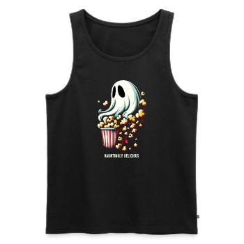 Dicton de pop-corn amusant, pop-corn en rafale - Débardeur bio Premium Homme - noir - Devant - Michal (187cm)