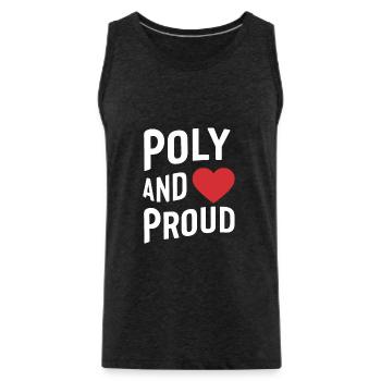 Communauté polyamoureuse Parentalité polyamoureuse - Débardeur bio Premium Homme - charbon - Devant - Alexander (188cm)