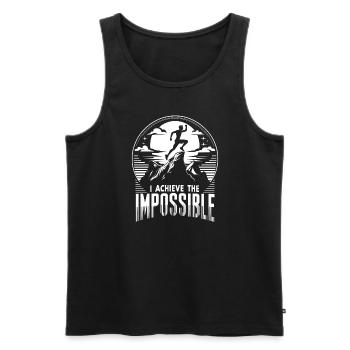 Ultra Running Ultramarathon Runner Marathoner - Men's Premium Organic Tank Top - black - Front - Michal (187cm)