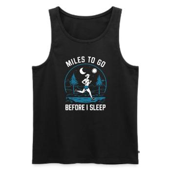 Ultra Running Ultramarathon Runner Marathoner - Men's Premium Organic Tank Top - black - Front - Michal (187cm)