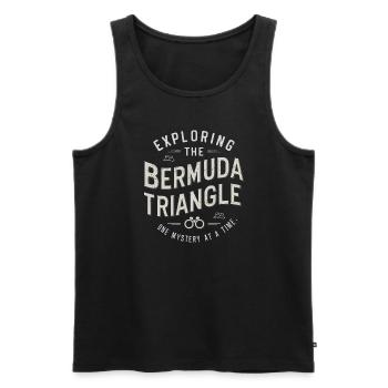 Mysterious disappearances in the Bermuda Triangle - Men's Premium Organic Tank Top - black - Front - AI Model Male 178 light (178cm)