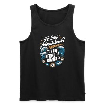 Mysterious disappearances in the Bermuda Triangle - Men's Premium Organic Tank Top - black - Front - AI Model Male 178 light (178cm)