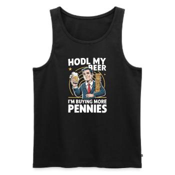 Börsenhändler, Forex-händler, Anlegerhandel - Männer Premium Bio Tank Top - Schwarz - Vorne - Michal (187cm)
