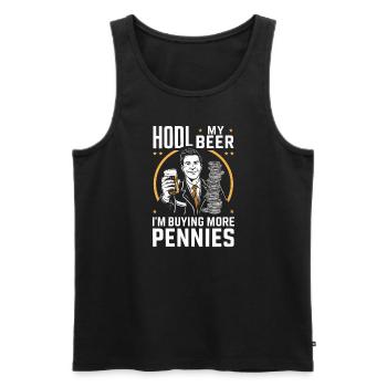 Börsenhändler, Forex-händler, Anlegerhandel - Männer Premium Bio Tank Top - Schwarz - Vorne - Michal (187cm)