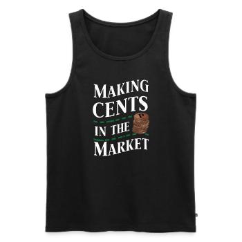 Börsenhändler, Forex-händler, Anlegerhandel - Männer Premium Bio Tank Top - Schwarz - Vorne - Michal (187cm)