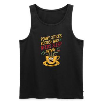 Börsenhändler, Forex-händler, Anlegerhandel - Männer Premium Bio Tank Top - Schwarz - Vorne - Michal (187cm)