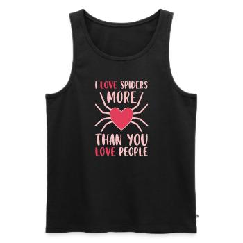 Pet Spider, Tarantula, Spider Lover - Men's Premium Organic Tank Top - black - Front - AI Model Male 178 light (178cm)