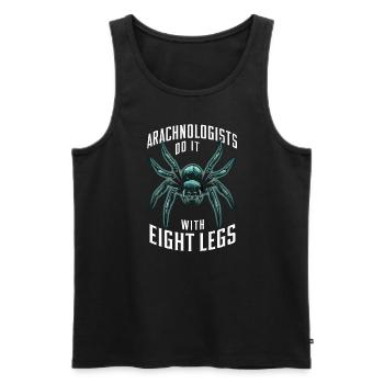 Pet Spider, Tarantula, Spider Lover - Men's Premium Organic Tank Top - black - Front - AI Model Male 178 light (178cm)