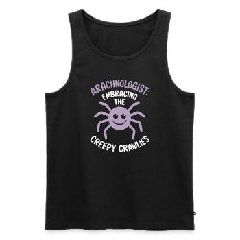 Pet Spider, Tarantula, Spider Lover - Men's Premium Organic Tank Top - black - Front - AI Model Male 178 light (178cm)