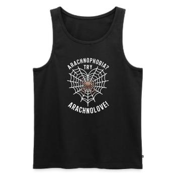 Pet Spider, Tarantula, Spider Lover - Men's Premium Organic Tank Top - black - Front - AI Model Male 178 light (178cm)