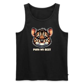 Niedlicher Pudu-hirsch Südamerika Cartoon-hirsch - Männer Premium Bio Tank Top - Schwarz - Vorne - Michal (187cm)