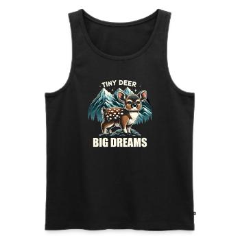 Cute Pudu Deer South America Cartoon Deer - Men's Premium Organic Tank Top - black - Front - Michal (187cm)