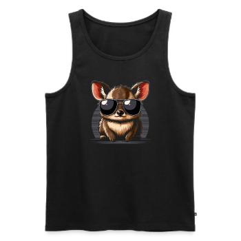Niedlicher Pudu-hirsch Südamerika Cartoon-hirsch - Männer Premium Bio Tank Top - Schwarz - Vorne - Michal (187cm)