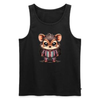 Niedlicher Pudu-hirsch Südamerika Cartoon-hirsch - Männer Premium Bio Tank Top - Schwarz - Vorne - Michal (187cm)