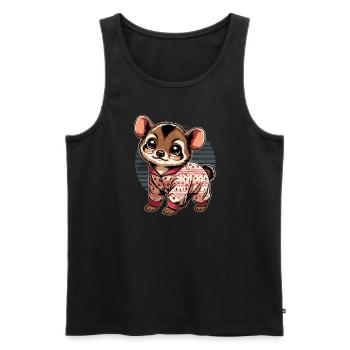 Cute Pudu Deer South America Cartoon Deer - Men's Premium Organic Tank Top - black - Front - Michal (187cm)