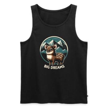 Niedlicher Pudu-hirsch Südamerika Cartoon-hirsch - Männer Premium Bio Tank Top - Schwarz - Vorne - Michal (187cm)