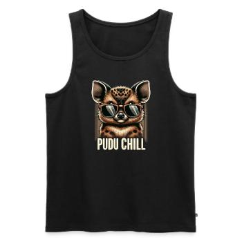 Cute Pudu Deer South America Cartoon Deer - Men's Premium Organic Tank Top - black - Front - Michal (187cm)