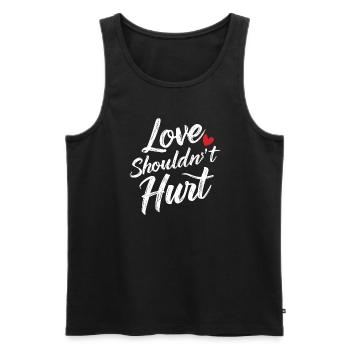 Raising awareness of domestic violence - Men's Premium Organic Tank Top - black - Front - AI Model Male 178 light (178cm)