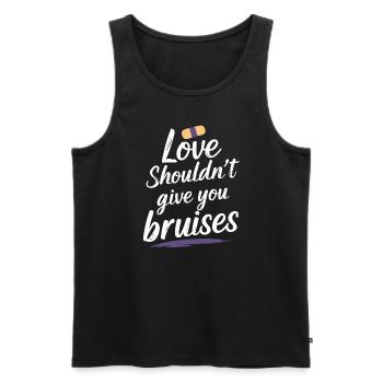 Raising awareness of domestic violence - Men's Premium Organic Tank Top - black - Front - AI Model Male 178 light (178cm)