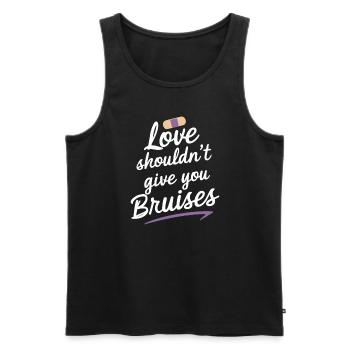 Raising awareness of domestic violence - Men's Premium Organic Tank Top - black - Front - AI Model Male 178 light (178cm)