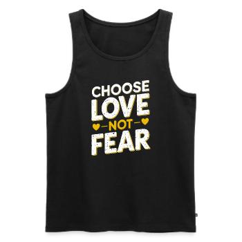 Raising awareness of domestic violence - Men's Premium Organic Tank Top - charcoal grey - Front - Alexander (188cm)