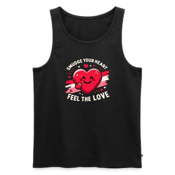 Smudge Sage Feder Spirituelle Hexerei Meditieren - Männer Premium Bio Tank Top - Schwarz - Vorne - Michal (187cm)