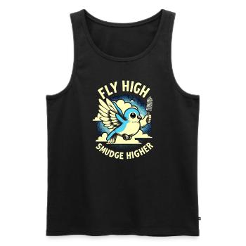 Smudge Sage Feder Spirituelle Hexerei Meditieren - Männer Premium Bio Tank Top - Schwarz - Vorne - Michal (187cm)