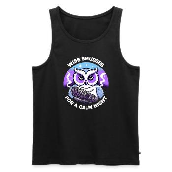 Smudge Sage Feder Spirituelle Hexerei Meditieren - Männer Premium Bio Tank Top - Schwarz - Vorne - Michal (187cm)