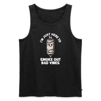 Smudge Sage Feder Spirituelle Hexerei Meditieren - Männer Premium Bio Tank Top - Schwarz - Vorne - Michal (187cm)