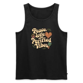 Smudge Sage Feder Spirituelle Hexerei Meditieren - Männer Premium Bio Tank Top - Schwarz - Vorne - Michal (187cm)