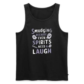 Smudge Sage Feder Spirituelle Hexerei Meditieren - Männer Premium Bio Tank Top - Schwarz - Vorne - Michal (187cm)