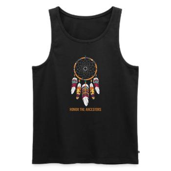 Dream Catcher Bohemian Spiritual Dreamcatcher - Männer Premium Bio Tank Top - Schwarz - Vorne - AI Model Male 178 light (178cm)